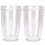 2 x Clear Nutribullet Big XL Large Cup 32 Oz - Nutri 600 and 900 Models Replacement