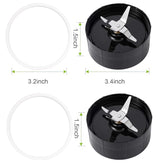 2 x Extractor Blade Magic Bullet Cross with 4 Gaskets (2 installed)