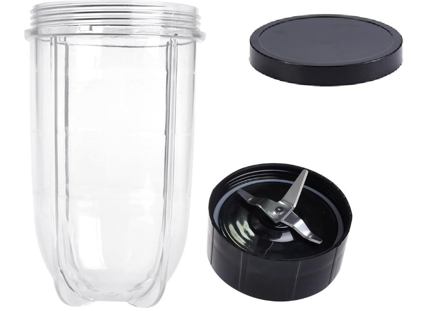 3 PCS Replacement Cup, Lid and extrusion blade For Magic Bullet Replacement Parts 16OZ Blender Cups Jar compatible with 250W Magic Bullet MB1001