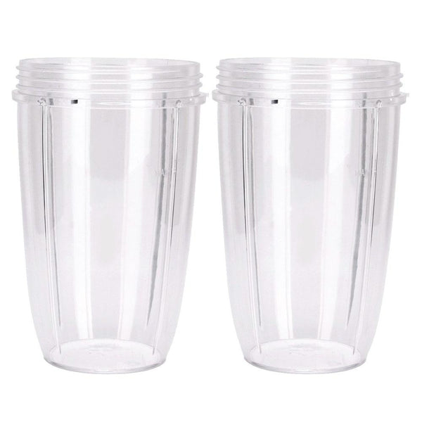 2 x Clear Nutribullet Tall Cups - Suits All 600 and 900 Models 24 Oz Replacement