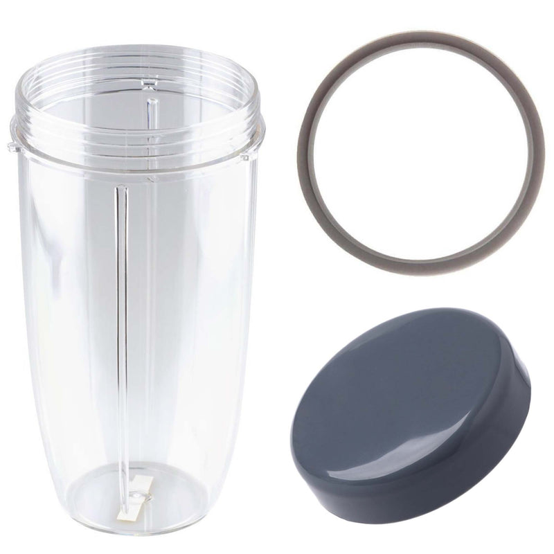 Nutribullet Large (32oz) Cup + Stay Fresh Lid and Grey Seal - 600 900 Models Parts Replacement
