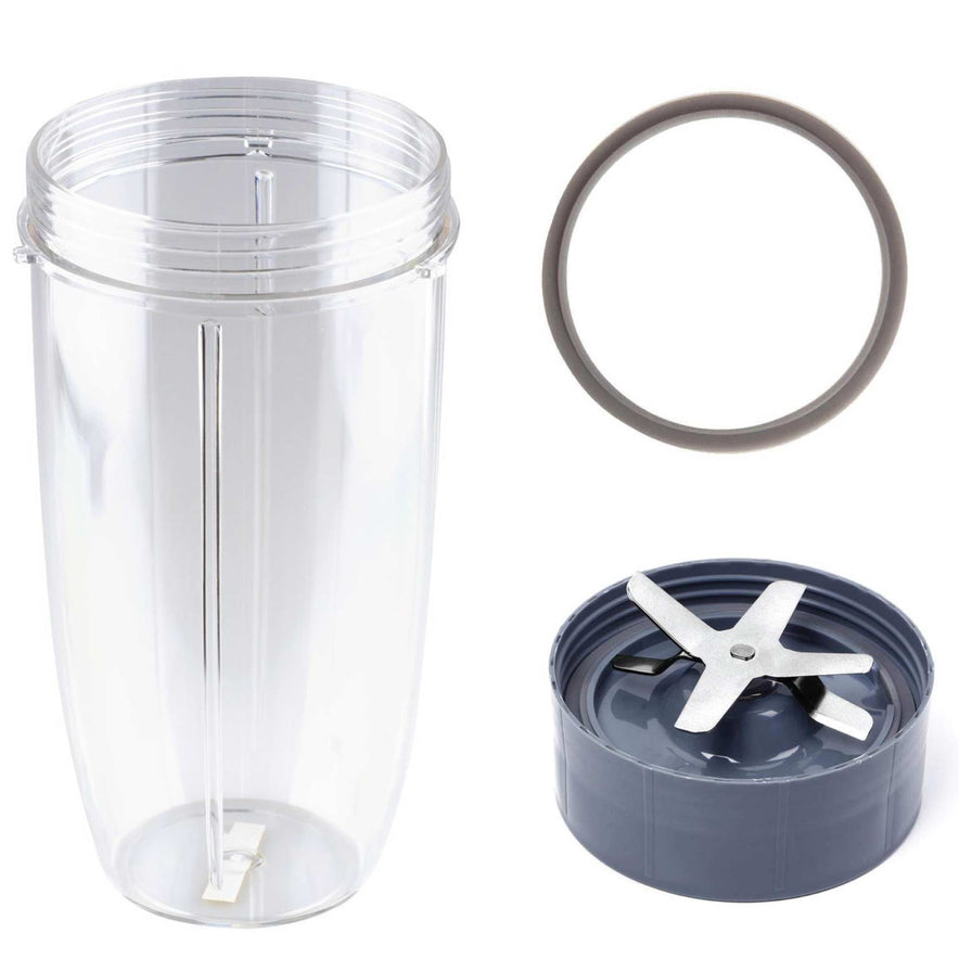 Nutribullet Extractor Blade + 32Oz Colossal Tall Cup and Grey Seal - 900 600 Models Parts